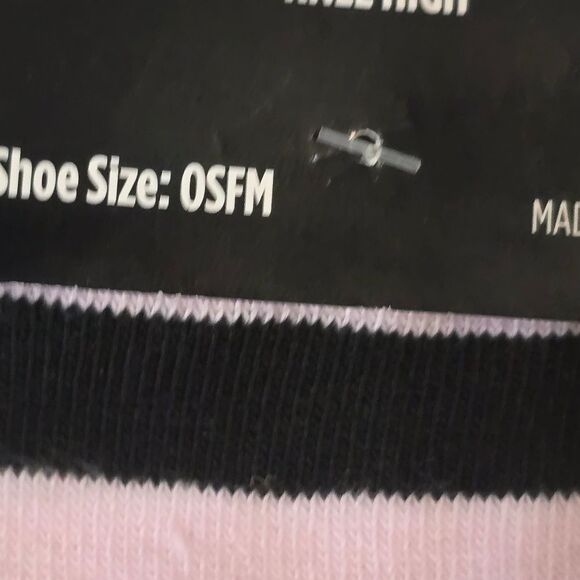 Playboy Bunny Vertical Logo Over-The-Knee Socks- Black/Pink - Picture 4 of 5